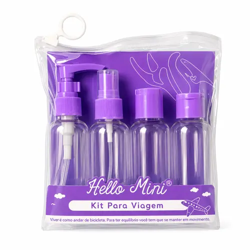 KIT DE VIAGEM HELLO MINI COM 4 UNIDADES