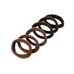 ELASTICO DE CABELO PROART COM 6 UNIDADES MARROM