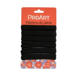 ELÁSTICO DE CABELO PROART COM 6 UNIDADES MARROM CLÁSSICO