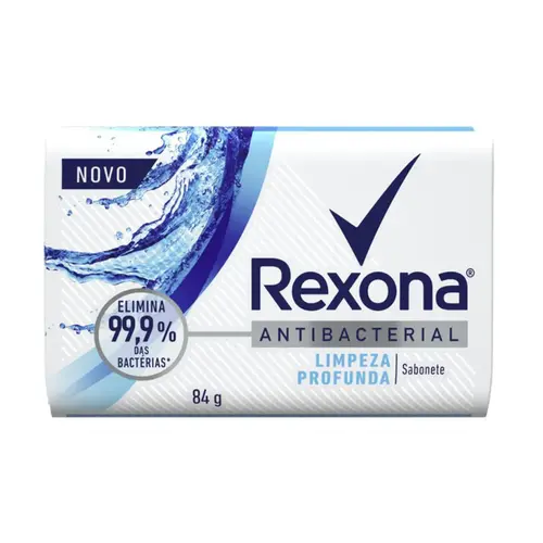 SABONETE EM BARRA REXONA ANTIBACTERIAL LIMPEZA PROFUNDA 84G