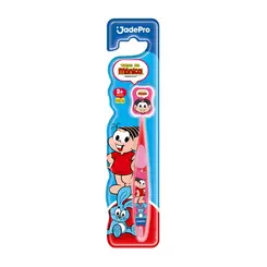 ESCOVA DE DENTE JADEPRO TURMA DA MÔNICA COM PROTETOR REF 380