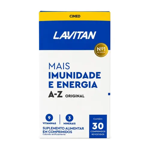 SUPLEMENTO LAVITAN A - Z IMUNIDADE E ENERGIA COM 30 COMPRIMIDOS