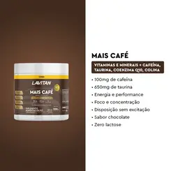 SUPLEMENTO LAVITAN MAIS CAFÉ EM PÓ SABOR CHOCOLATE 220G