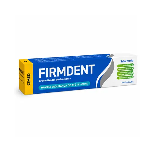 CREME FIXADOR DE DENTADURA FIRMDENT SABOR MENTA 20G