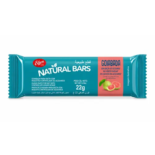 BARRA NATURAL BARS GOIABADA SEM AÇÚCAR 22G