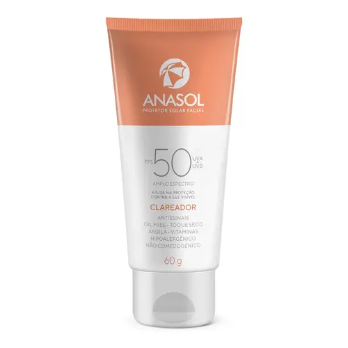 PROTETOR SOLAR FACIAL ANASOL CLAREADOR FPS 50 60G