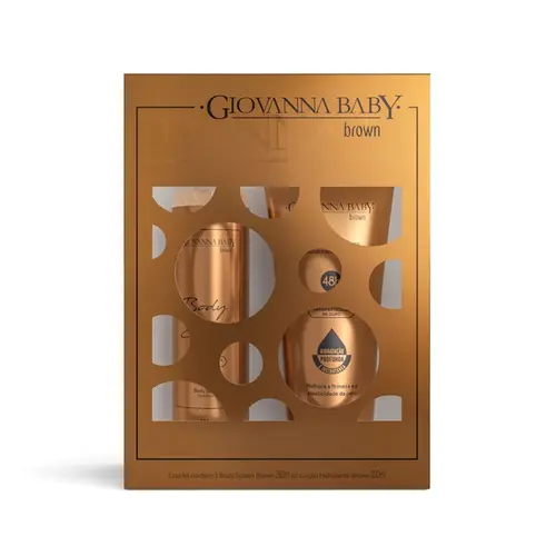 KIT GIOVANNA BABY BROWN BODY SPLASH 260ML + LOÇÃO HIDRATANTE 200ML