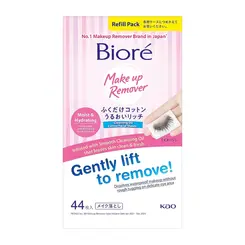 LENÇOS DE ALGODÃO DEMAQUILANTES BIORÉ REFIL COM 44 UNIDADES