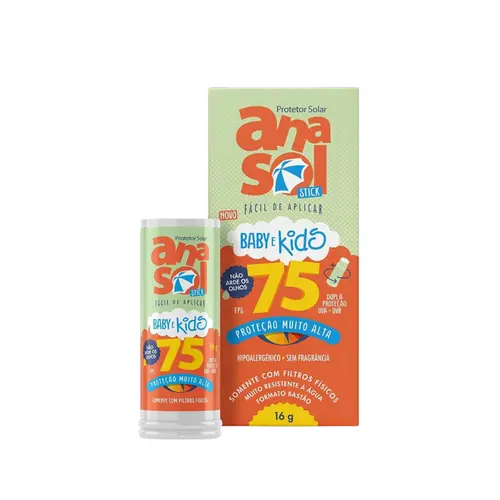 PROTETOR SOLAR EM STICK ANASOL KIDS FPS 75 16G