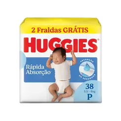 FRALDA HUGGIES TRIPLA PROTEÇÃO P COM 38 UNIDADES