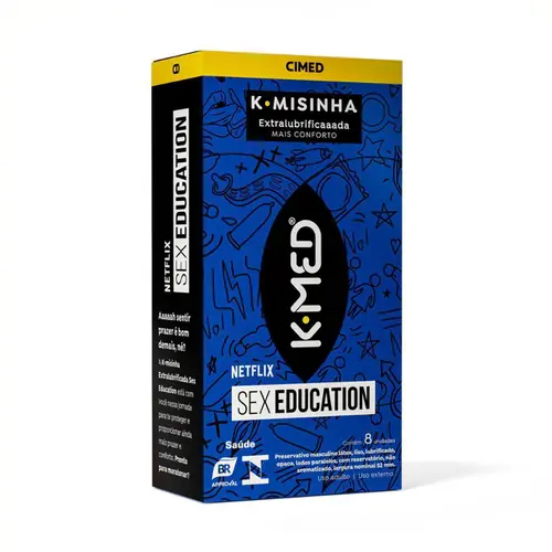 PRESERVATIVO CIMED K-MISINHA SEX EDUCATION COM 8 UNIDADES