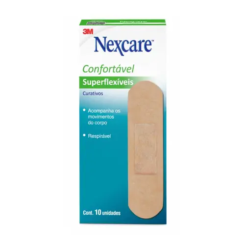 CURATIVOS NEXCARE SUPERFLEXÍVEIS COM 10 UNIDADES