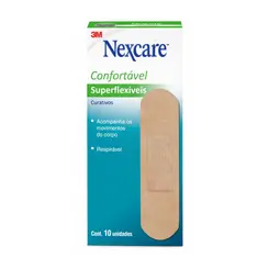 CURATIVOS NEXCARE SUPERFLEXÍVEIS COM 10 UNIDADES