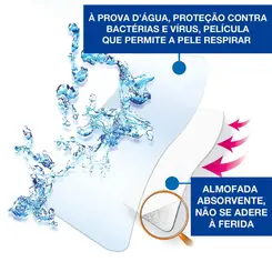 CURATIVOS NEXCARE TEGADERM COM ESPONJA À PROVA D'ÁGUA COM 3 UNIDADES