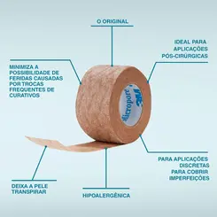 FITA MICROPORE NEXCARE BEGE 25MM X 1,35M