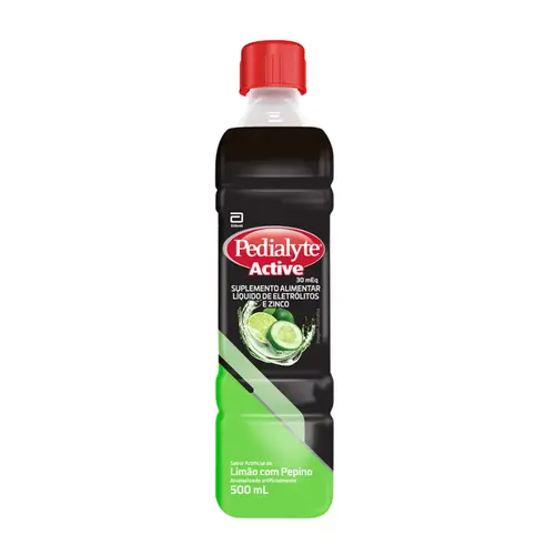 SUPLEMENTO ALIMENTAR PEDIALYTE ACTIVE SABOR LIMÃO COM PEPINO 500ML
