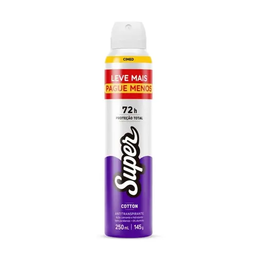 DESODORANTE AEROSOL CIMED SUPER COTTON 250ML