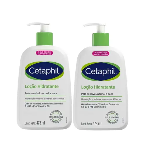 KIT CETAPHIL LOÇÃO HIDRATANTE COM 2 UNIDADES 473ML