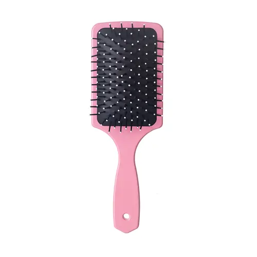 ESCOVA DE CABELO SANTA CLARA QUADRADA ALMOFADADA ROSA REF 4065