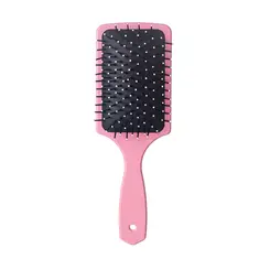 ESCOVA DE CABELO SANTA CLARA QUADRADA ALMOFADADA ROSA REF 4065