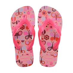 CHINELO HAVAIANAS KIDS FLORES MANGA ROSA TAMANHO 35
