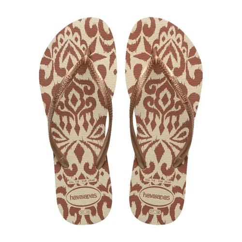CHINELO HAVAIANAS SLIM CLASSY ESSENCE BEGE PALHA TAMANHO 35