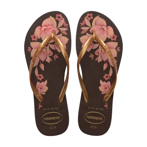 CHINELO HAVAIANAS SLIM ORGANIC CAFÉ TAMANHO 37
