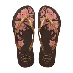 CHINELO HAVAIANAS SLIM ORGANIC CAFÉ TAMANHO 37