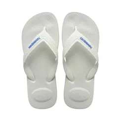 CHINELO HAVAIANAS TOP MAX COMFORT BRANCO E AZUL TAMANHO 43