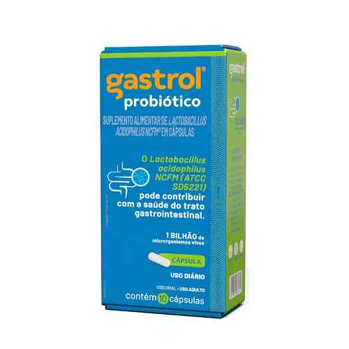 GASTROL PROBIÓTICO COM 10 CÁPSULAS