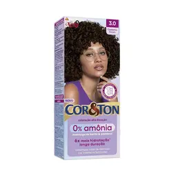 TINTURA COR & TON SEM AMÔNIA 3.0 CASTANHO ESCURO