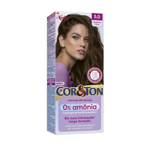 TINTURA COR & TON SEM AMÔNIA 5.0 CASTANHO CLARO