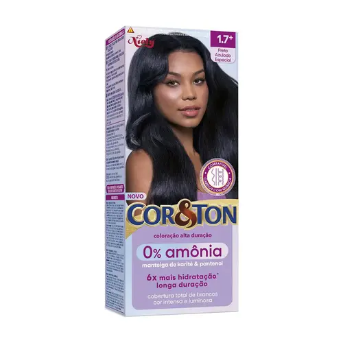 TINTURA COR & TON SEM AMÔNIA 1.7 PRETO AZULADO ESPECIAL