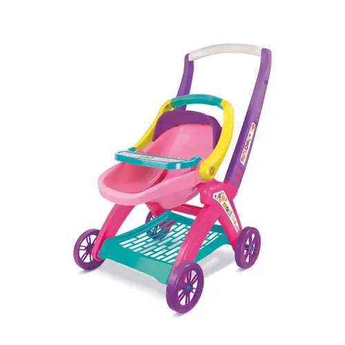 BRINQUEDO CARRINHO DE BONECA 3 EM 1 ROSA REFERÊNCIA 3002