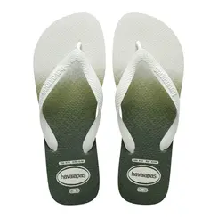 CHINELO HAVAIANAS TOP BASIC BRANCO E VERDE TAMANHO 43