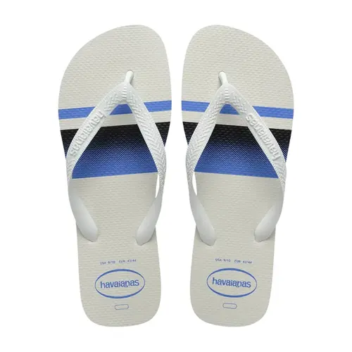 CHINELO HAVAIANAS TOP BASIC BRANCO E AZUL TAMANHO 43