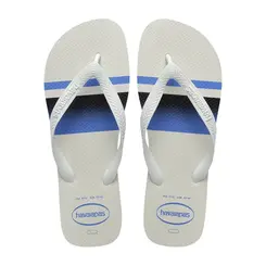CHINELO HAVAIANAS TOP BASIC BRANCO E AZUL TAMANHO 43