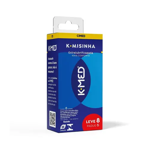 PRESERVATIVO K-MED K-MISINHA TRADICIONAL COM 8 UNIDADES