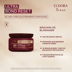 MÁSCARA DE TRATAMENTO CAPILAR EUDORA SIAGE ULTRA BOND RESET 250G