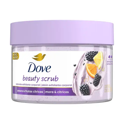 SABONETE ESFOLIANTE CORPORAL DOVE BEAUTY SCRUB AMORA 280G