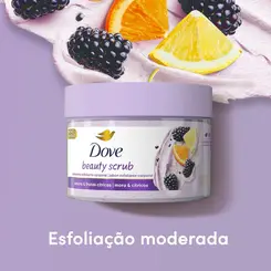 SABONETE ESFOLIANTE CORPORAL DOVE BEAUTY SCRUB AMORA 280G