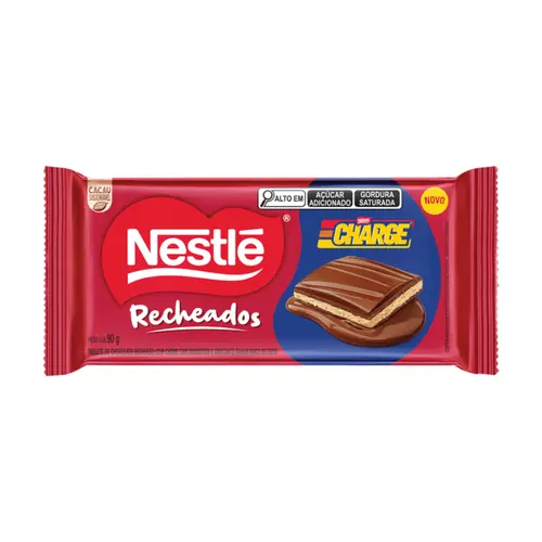 BARRA DE CHOCOLATE NESTLÉ RECHEADOS CHARGE 90G