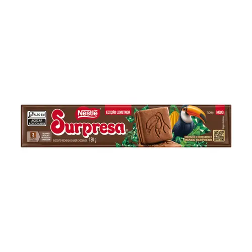 BOLACHA RECHEADA NESTLE SURPRESA CHOCOLATE 130G
