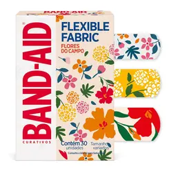 CURATIVOS BAND-AID FLORES COM 30 UNIDADES