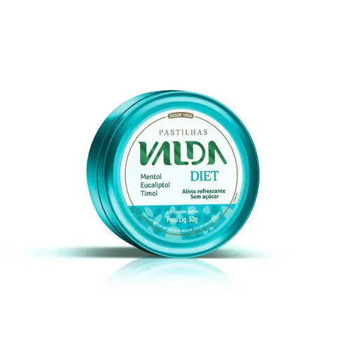 PASTILHA VALDA DIET LATA 50G