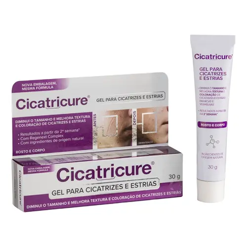 GEL PARA CICATRIZES E ESTRIAS CICATRICURE ROSTO E CORPO 30G