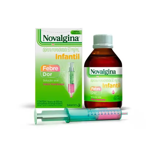 NOVALGINA INFANTIL DIPIRONA 50MG/ML SOLUÇÃO ORAL 100 ML COM SERINGA DOSADORA