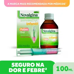 NOVALGINA INFANTIL DIPIRONA 50MG/ML SOLUÇÃO ORAL 100 ML COM SERINGA DOSADORA