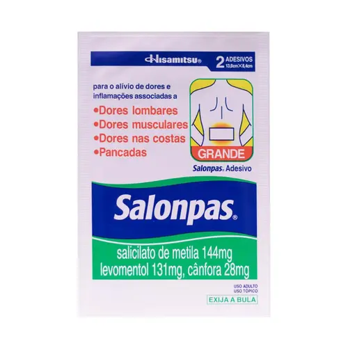 SALONPAS ADESIVO GRANDE COM 2 UNIDADES