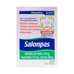 SALONPAS ADESIVO GRANDE COM 2 UNIDADES